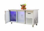 Led Blue Light Commercial Refrigerator Freezer Stainless Steel Material