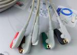 Compatible Generic AAMI 6 Pin One Piece Ecg Lead Wires 5 Leads OD 4.00mm