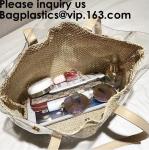EVA Logo Printed Mini Tote Bag Fashion Plastic Lady's Shopping Hand Bag Custom