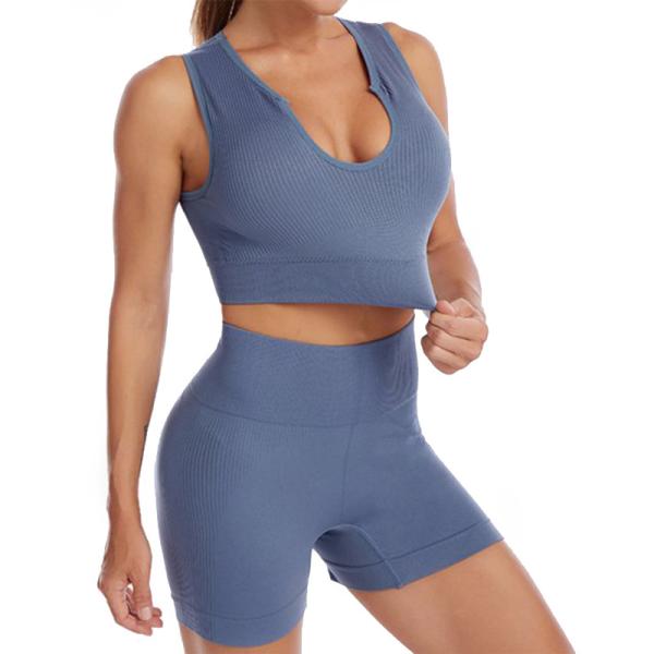 Buy cheap Factory High Quality Sport Suits Running Athletic Training Fitness Yoga Sports Bra Shorts from wholesalers