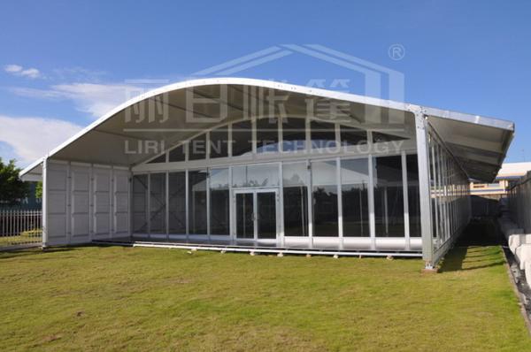 30X60 Aluminum Unique A-Frame Outdoor Event Tent , White Color PVC Roof And Hard