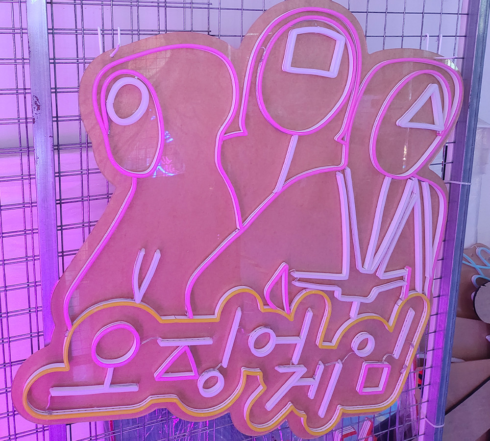 Korea Japan custom neon sign word letter picture handmade neon sign