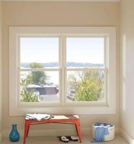 Buy cheap White UPVC Frame Single Hung Vinyl Windows With Grill Low E Argon Glass Windows from wholesalers