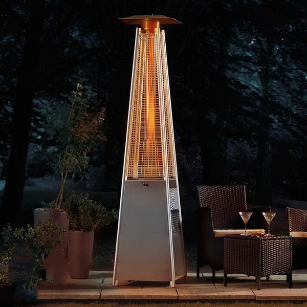 Buy cheap Outdoor 2270mmH stainless steel silver glass tube flame patio heater from wholesalers