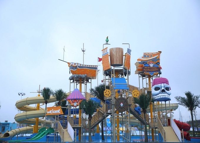 50 Persons 30m3/H Aqua Playground Pirate Ship Water House 2