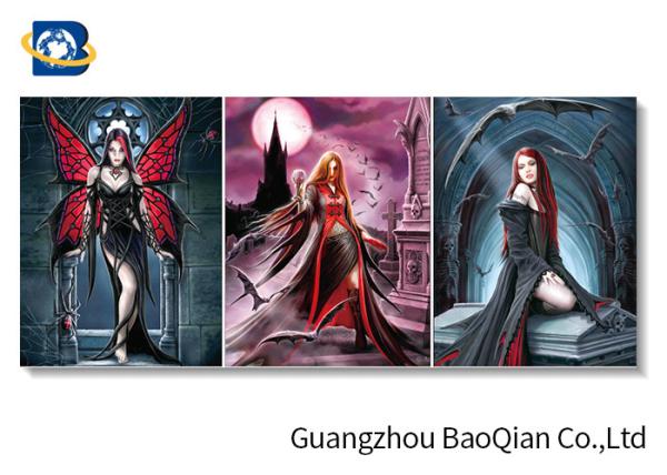 Buy cheap Beauiful Girl And Beast Wall Decoration With Black Frame , 3d Flip Picture from wholesalers