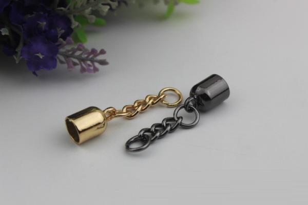 Buy cheap Customized Metal 9MM Mini Zinc Alloy Gold & Gunmetal Color Tassel Caps in Gold for bag from wholesalers