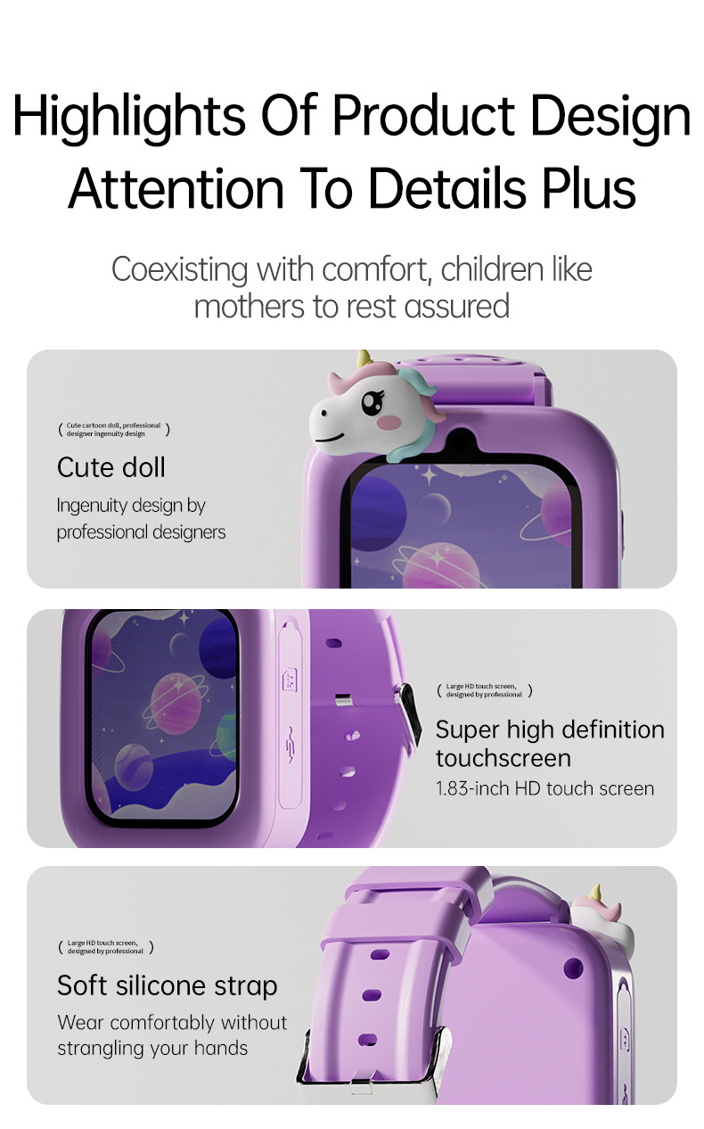 Baby's Personal Early Education Teacher K90 Kid Smartwatch Toy Adorable Cartoon Design