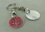 Supermarket Trolley Tokens Key Chain Brass Stamped Customized