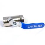 NPT BSPT Thread Semi-Steel Round Bar Stock Ball Valve in Stainless Steel 201 304