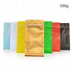 Custom printed nut food/pet packaging plastic/kraft paper bag with zipper top