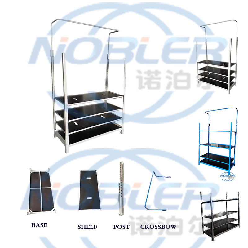 Foldable Spray Plastic Plywood Flower Display Rack Height Adjusted