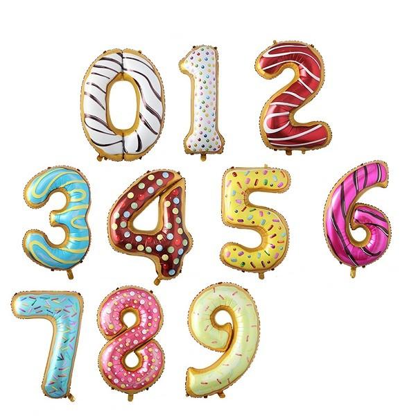 Buy cheap Doughnut Party Foil Balloon Children'S Birthday Party 32 Inch Foil Number Balloons from wholesalers