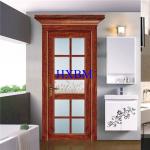 Luxury Home Decor Aluminium Clad Wooden Doors With doube glass Good Air