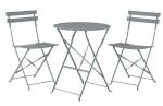 H71cm Garden Folding Table And Chairs Outdoor Full Steel Furniture Set