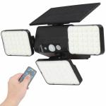 Adjustable Heads 1000lm 260Pcs LED Solar Motion Sensor Wall Light Outdoor