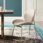 Modern round back velvet upholstery dining chair for home restaurant