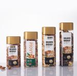2.4in Square Clear Plastic Storage Jars 250g Dry Fruit Leisure Food Moisture
