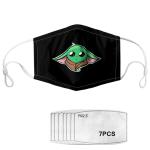 Baby Yoda Printed Reusable Face Mask With Filters