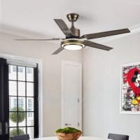 Buy cheap 220V Home Ceiling Fans 52 Inch Five Metal Blade Ceiling Fan With Light product