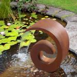 20cm Corten Steel Water Feature SGS Round Landscape Rusty