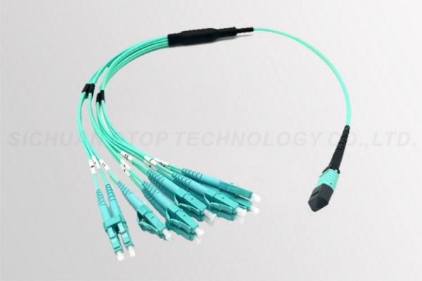 Buy cheap MPO Multi Fiber Push On Flat Polish Ceramic Ferrule 12 Strand Cable from wholesalers