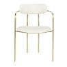Buy cheap Contemporary Round Dinette Sets Velvet Upholstered Arm chair For Home from wholesalers