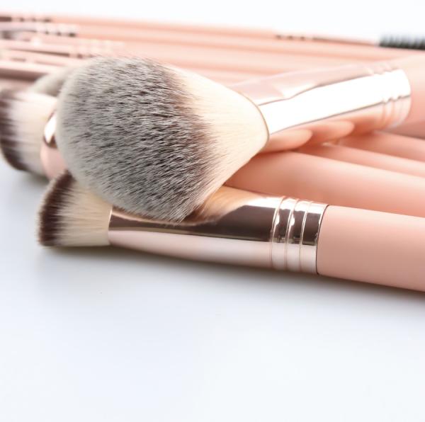 Buy cheap Complete Face And Eye Cosmetic Makeup Brush Set Champagne Gold Color from wholesalers