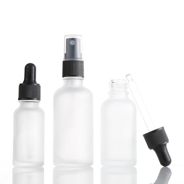 Buy cheap Brown Dropper Essential Oil Bottle Transparent Frosted Glass Spray Portable Small Sample from wholesalers