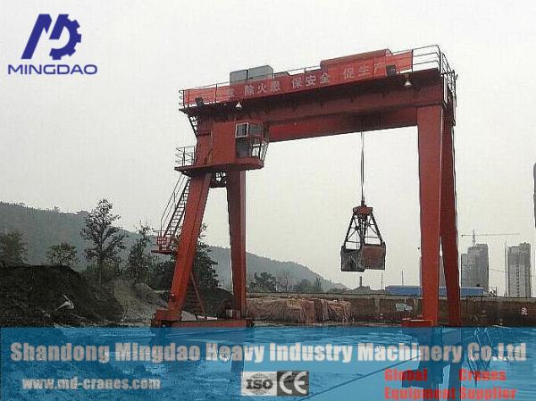 Buy cheap Double Girder Gantry Crane with 20/5 ton Grab Bucket , Grab Gantgry Crane for Sale from China from wholesalers