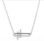 88mm 925 Sterling Silver Necklaces Heart Shaped 5mm "Only Love"