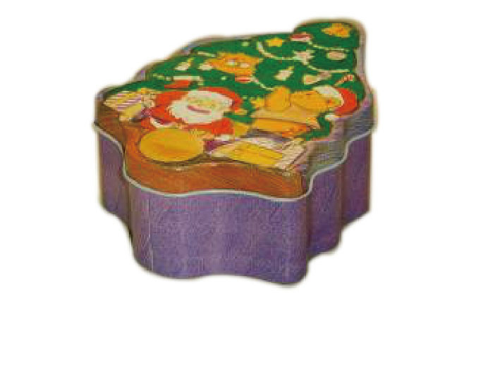 Tree Shaped Gift Tin Can Food Grade Material , Tin Christmas Ornaments