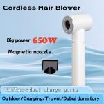 Portable 450W Cordless Hair Dryer with 48000mAh Big Battery Capacity Compact