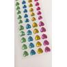 Buy cheap Customed Gold Red Heart Gem Stickers For Face Body Supply Diamond Acrylic Material from wholesalers
