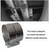 Buy cheap 4" 101mm 304 Stainless Steel Exhaust Clamps For Muffler / Catback Exhaust Pipe from wholesalers