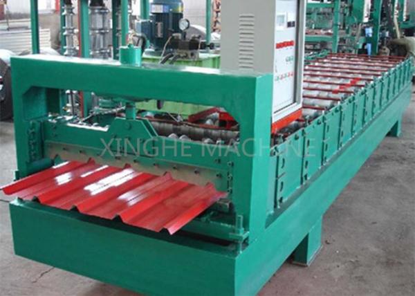 1050 Automatic Roof Metal Sheet Roll Forming Machine / Galvanized Sheet Metal