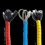 Spiral protection strip for winding cable and pipe protection