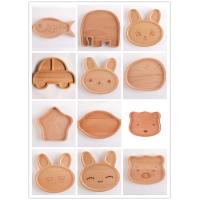 Buy cheap Cartoon Wooden Serving Plates Children Food Supplement Divided Dinner Plate product