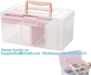 Wholesale Office Supply Art & Craft Storage Box, Sewing Box Organiser Large With A Removable Tray Partition, Portable from china suppliers