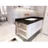 Buy cheap OEM ODM Custom Stainless Steel Bathroom Vanity Cabinet With Open Side Shelves from wholesalers