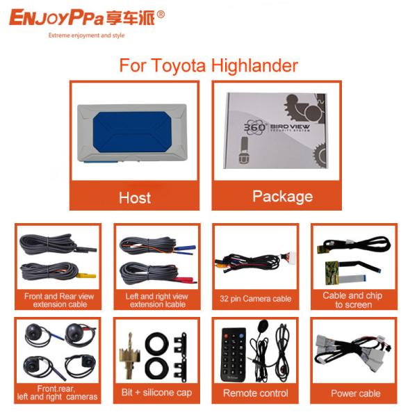 Buy cheap Night Vision 360 Parking Camera Kit 1080P For Toyota Highlander from wholesalers