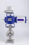 Abrasion Resistant V Notch Ball Valve For Automatic Process Industry