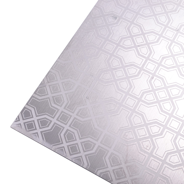 4x8 Stainless Steel Etching Sheet Metal Decorative Plates 3mm Thickness