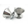 Buy cheap 2 Cups 115 Silver 304 Stainless Steel Pour Over Coffee Cone Shape 115*102*83 Size from wholesalers