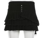 Small Quantity Clothing Manufacturer Women'S Sexy Denim Pleated Skirt D Buckle