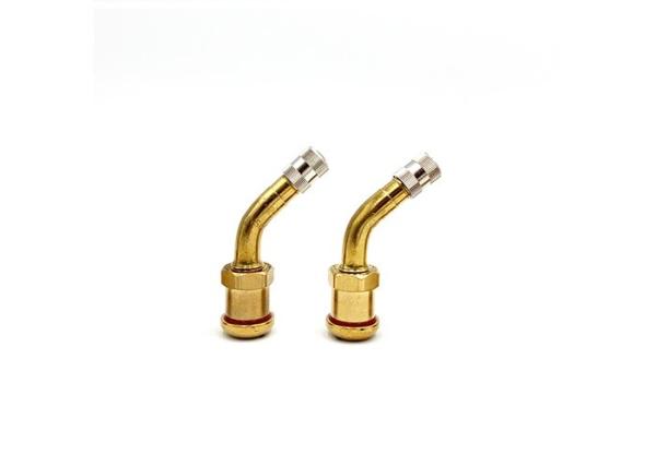 Buy cheap V3.22.1 Brass Stem Tire Valve Effective Length 58mm European Style Bend 45° from wholesalers