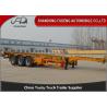 Buy cheap Semi Chassis Container Trailer 40 Foot Straight Frame Tri Axle Container Carrier Truck from wholesalers