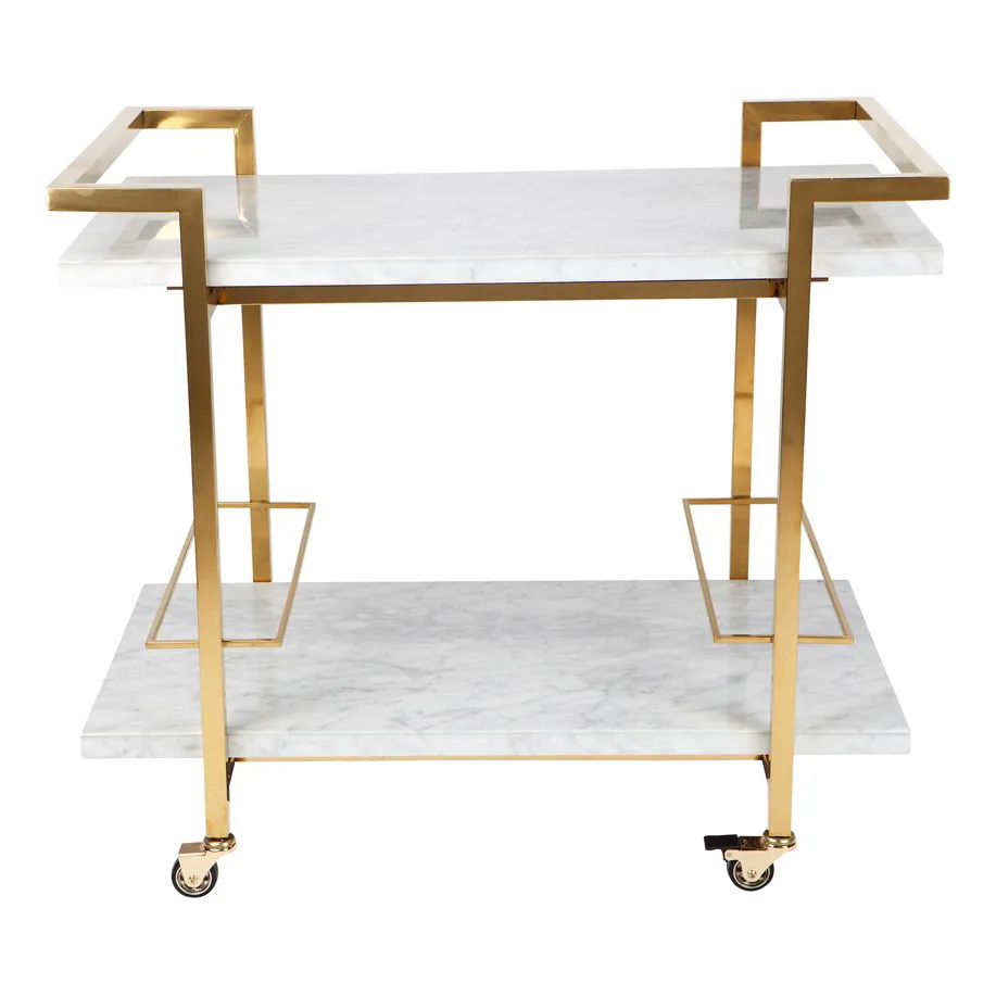 Marble Top Drinks Trolley Black Trolley Rattan Bar Cart