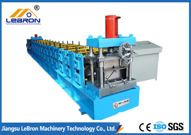 PLC Control Z Channel Roll Forming Machine Blue Color Long Time Service