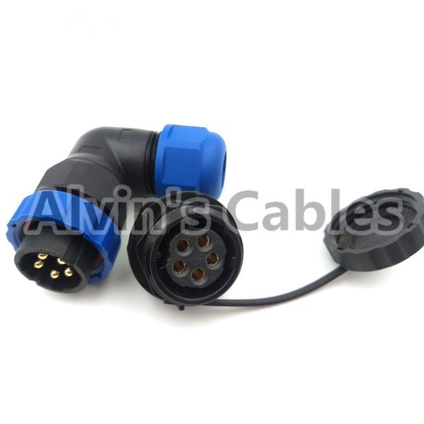 Buy cheap SD20 TA ZM 2-12 Pin Electrical Cable Connectors Female Socket Connector 90 Degree Elbow from wholesalers